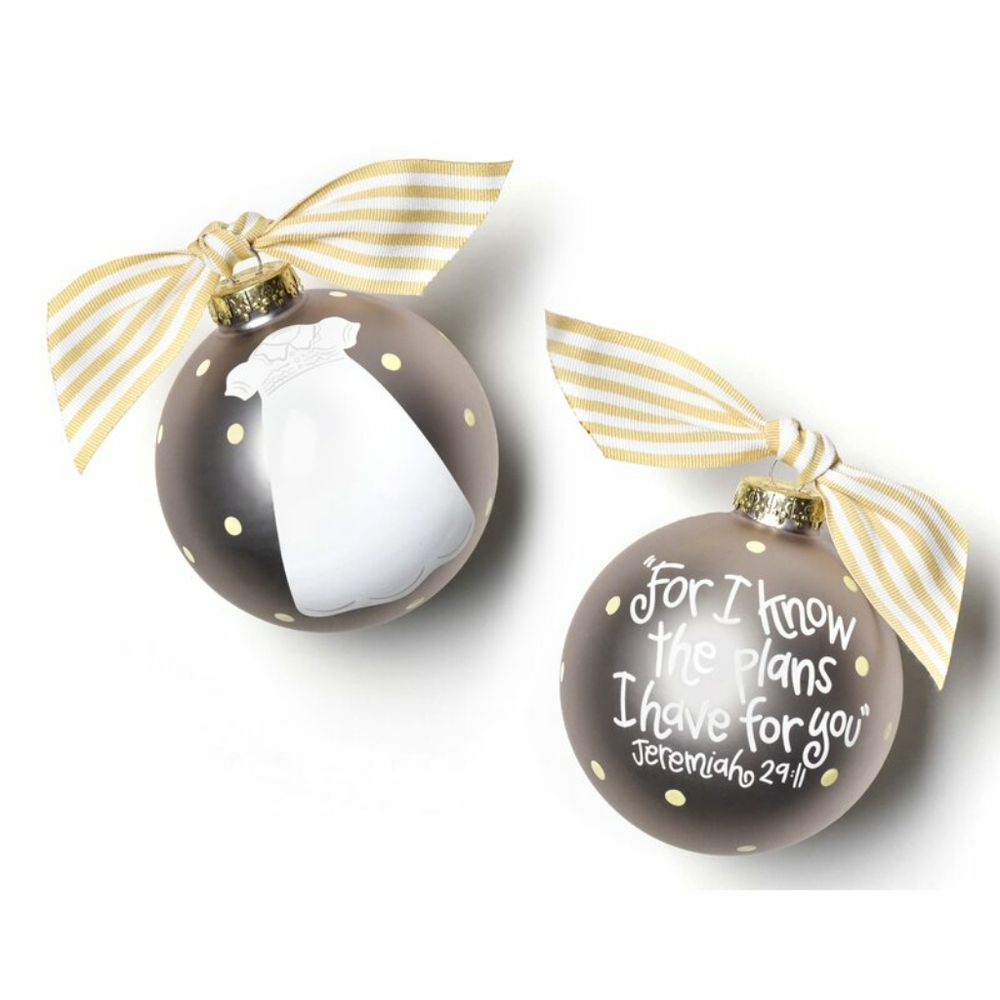 Coton Colors Christening Gown Glass Ornament